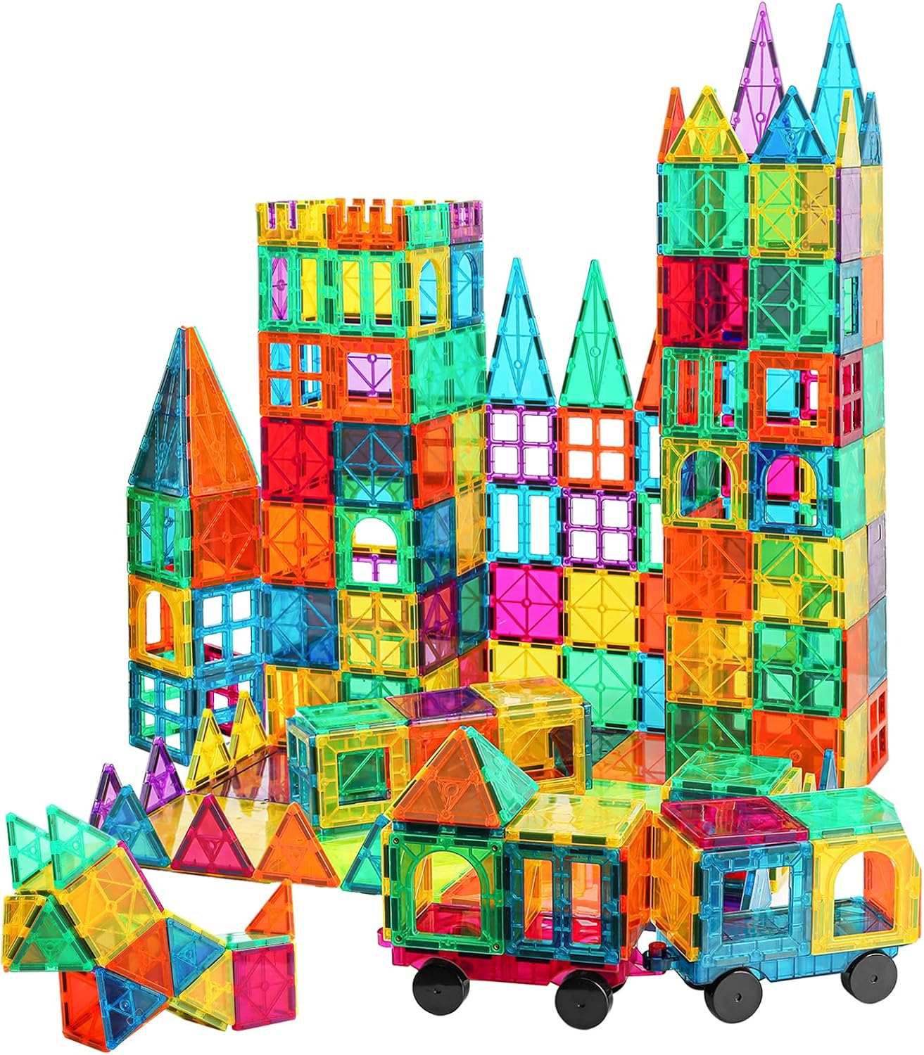Bmag 130PCS Magnetic Tiles Building Blocks for Creative Fun