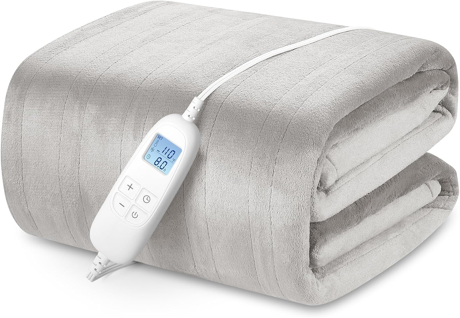 Electric Heated Blanket Queen Size with 6 Levels & Auto Off