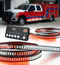 70in Emergency Strobe Light Strip 2PCS Running Board - High Visibility