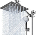 PinWin 12in Large Square Rain Showerhead Combo - Dual Mode Comfort