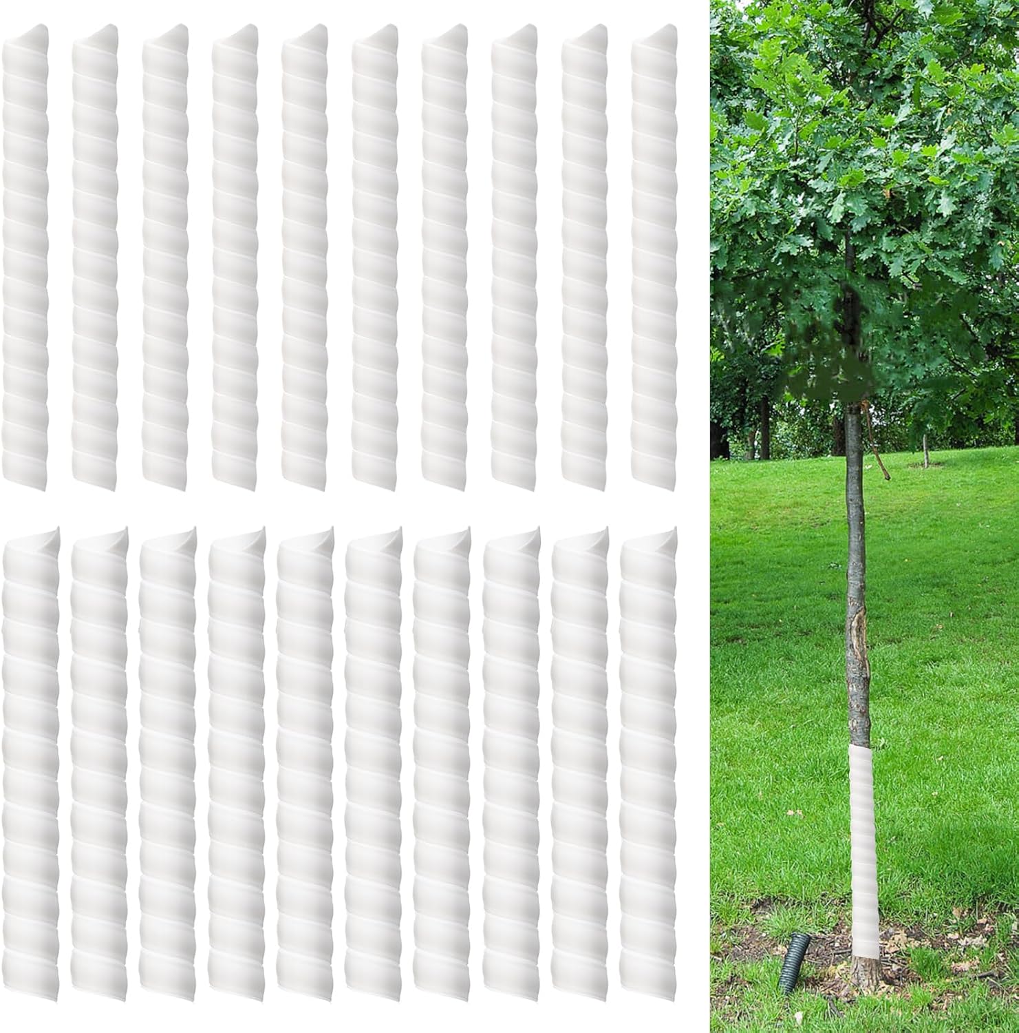 20 Pcs Tree Trunk Protector for Young Trees and Saplings