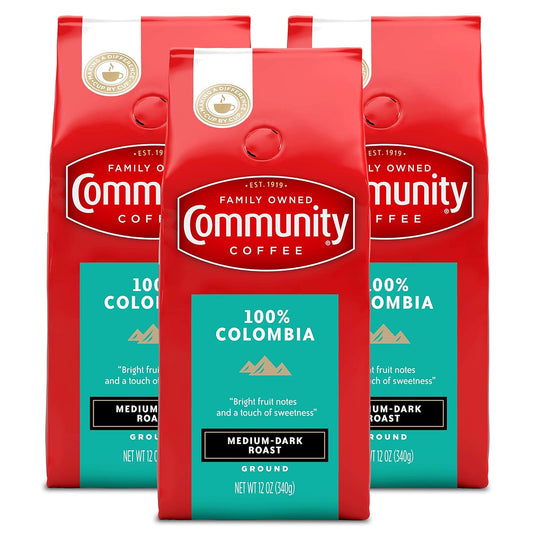Community Coffee 100% Colombia: Rich Medium Dark Roast Trio