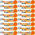 Cambuckle Tie Down Straps 1in x 15ft 16pc Set - Heavy Duty Securing