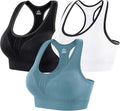 High Impact Sports Bras for Women - High Support Padded Racerback