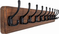 Farmhouse Wall Mounted Coat Rack 10 Hooks - Rustic Pine 38.6 in