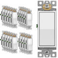 ENERLITES Matte White Light Switch Decorator Paddle Rocker - Reliable