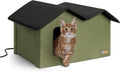 Extra-Wide Heated Outdoor Cat House for Winter Comfort
