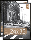 24x32 Poster Frame Black High-Gloss - MCS Trendsetter 2-Pack
