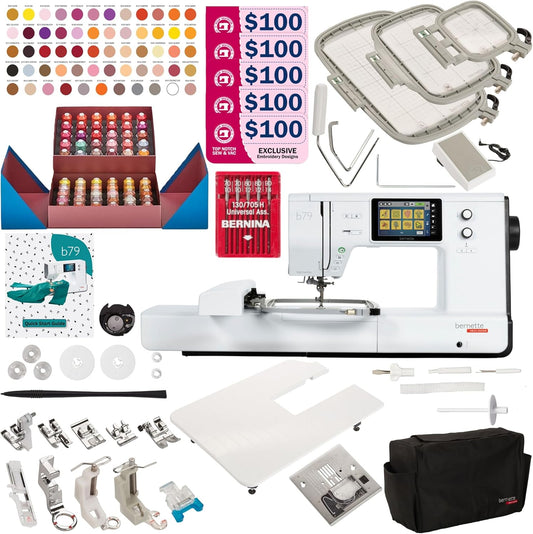 Bernette B79 Sewing & Embroidery Machine - Deluxe Design Bundle
