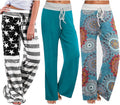 Women's Soft Wide Leg Pajama Pants - Long Drawstring Palazzo