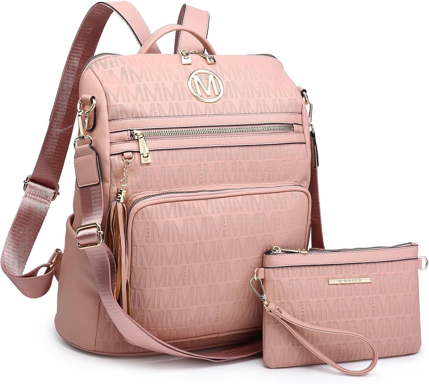 Women Fashion Backpack Purse Convertible Large Rucksack Set