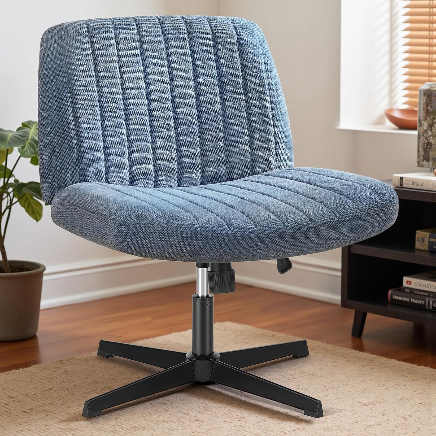 DUMOS Criss Cross Legged Chair for Home Office and Makeup