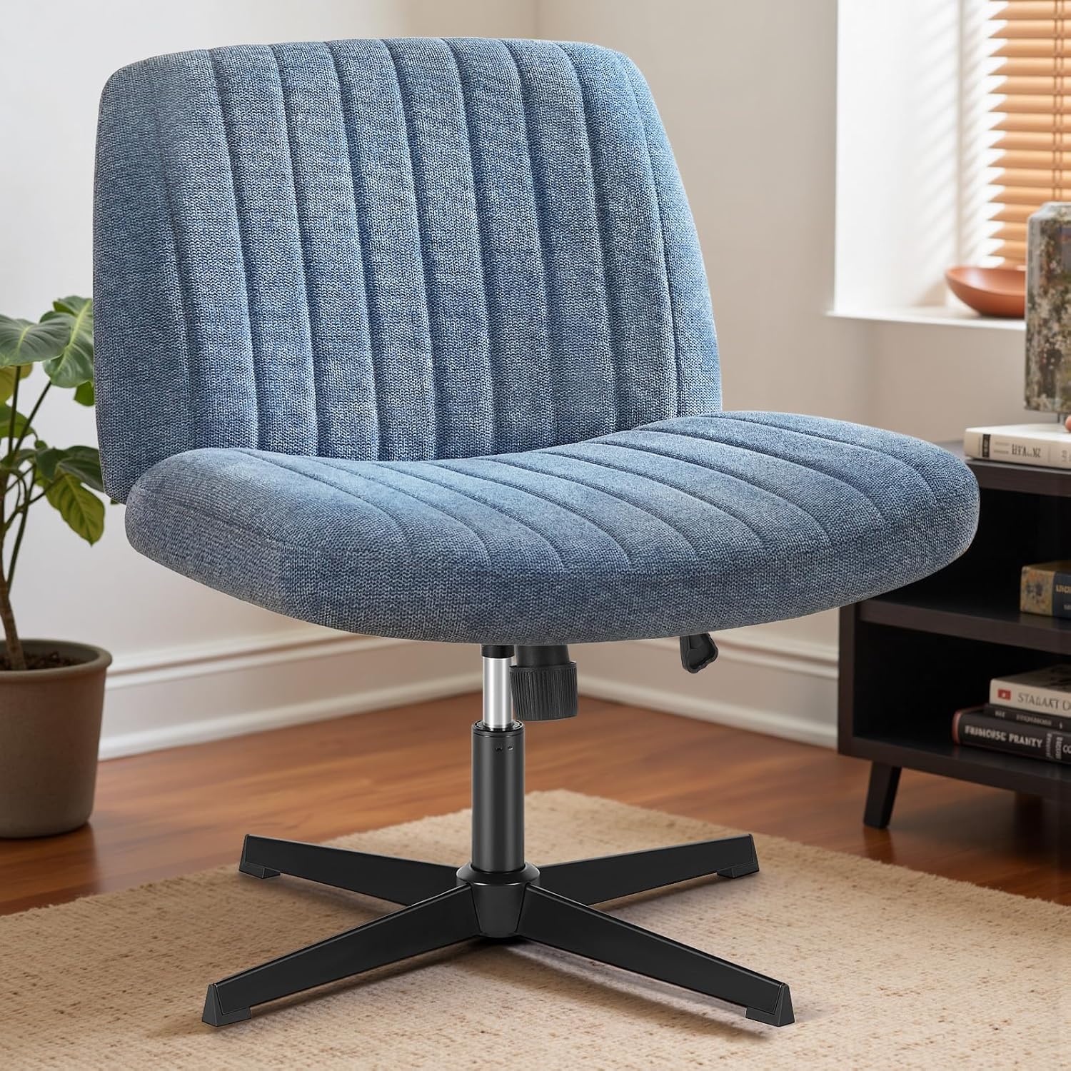 DUMOS Criss Cross Legged Chair for Home Office and Makeup