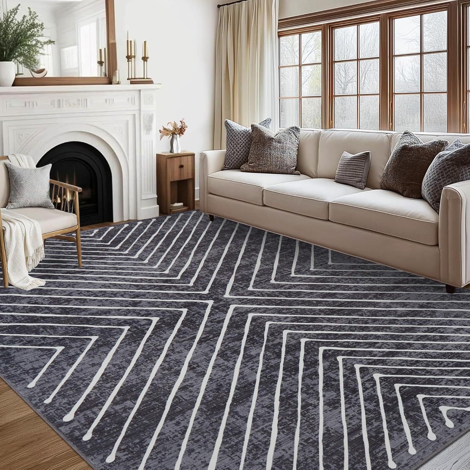 Large Area Rug 10x13 for Living Room and Bedroom Decor