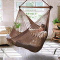 XL Rope Hanging Hammock Chair SaddleBrown - 330 lb Capacity