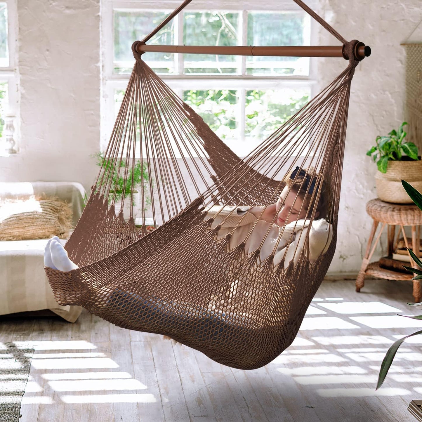 Upgraded Caribbean Hammock Chair for Indoor and Outdoor Use