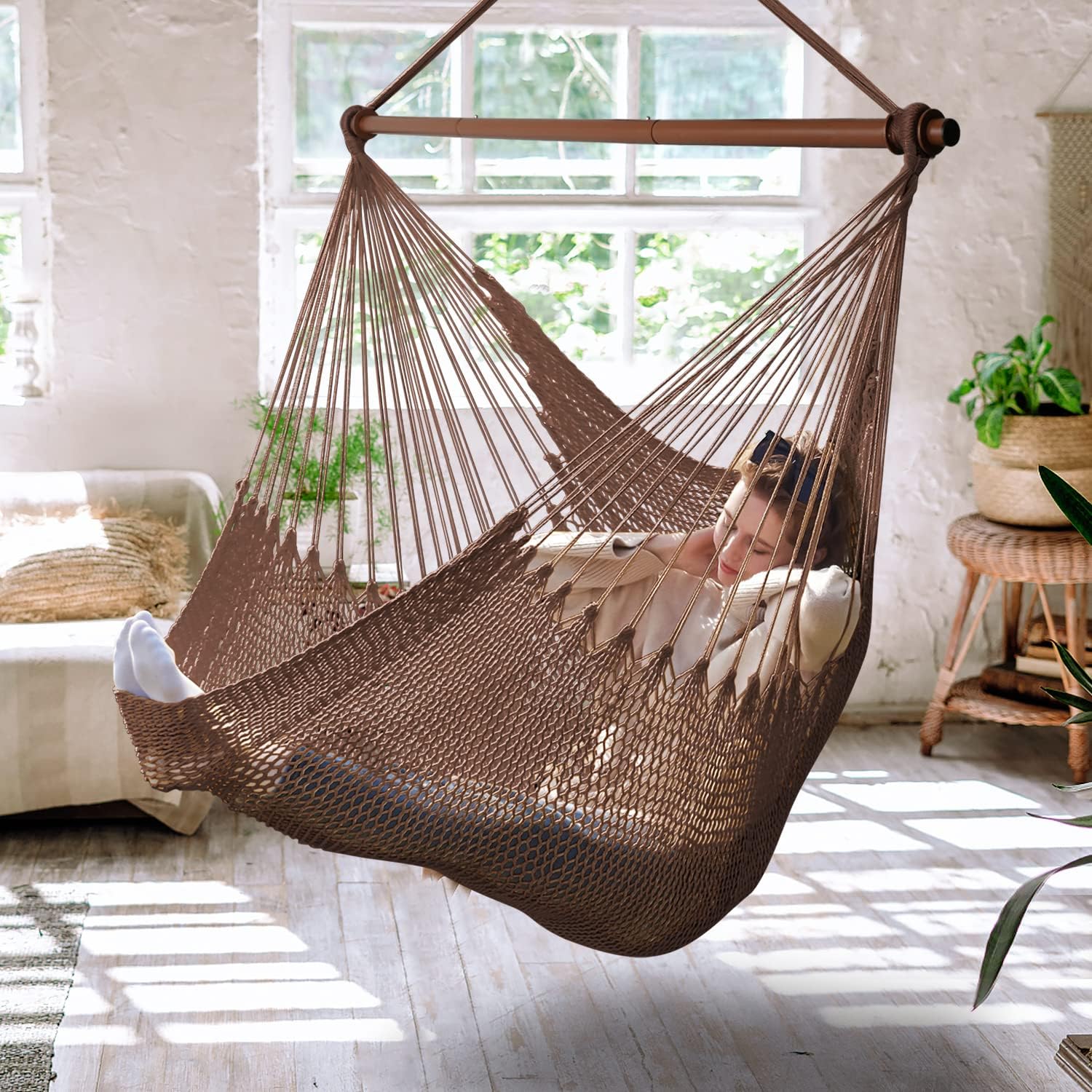Upgraded Caribbean Hammock Chair for Indoor and Outdoor Use