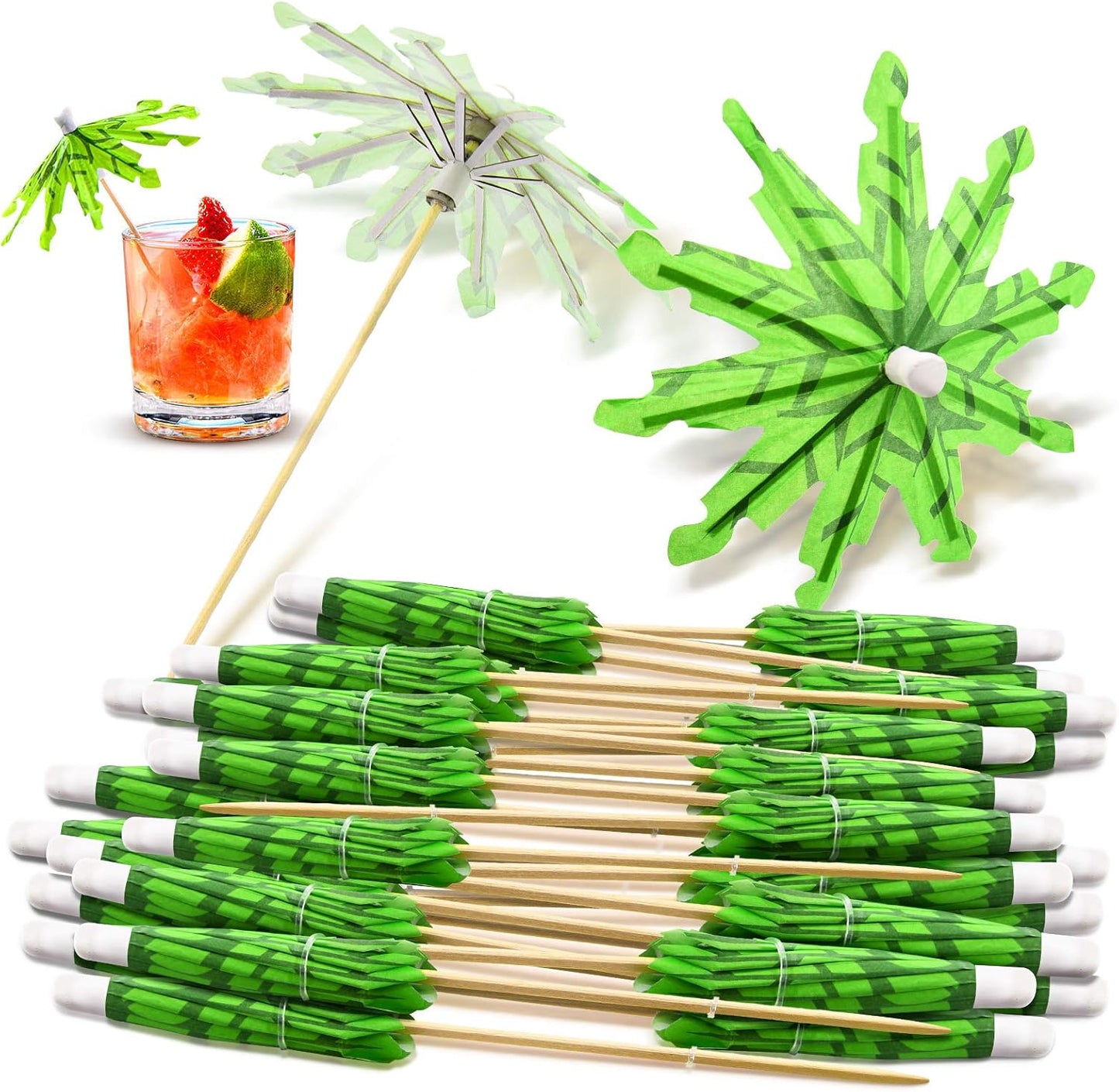 Handmade Tropical Cocktail Umbrella Picks