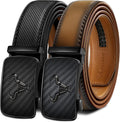 BULLIANT Men belt 2Pack Leather Ratchet Belt for Dress Casual Jeans go