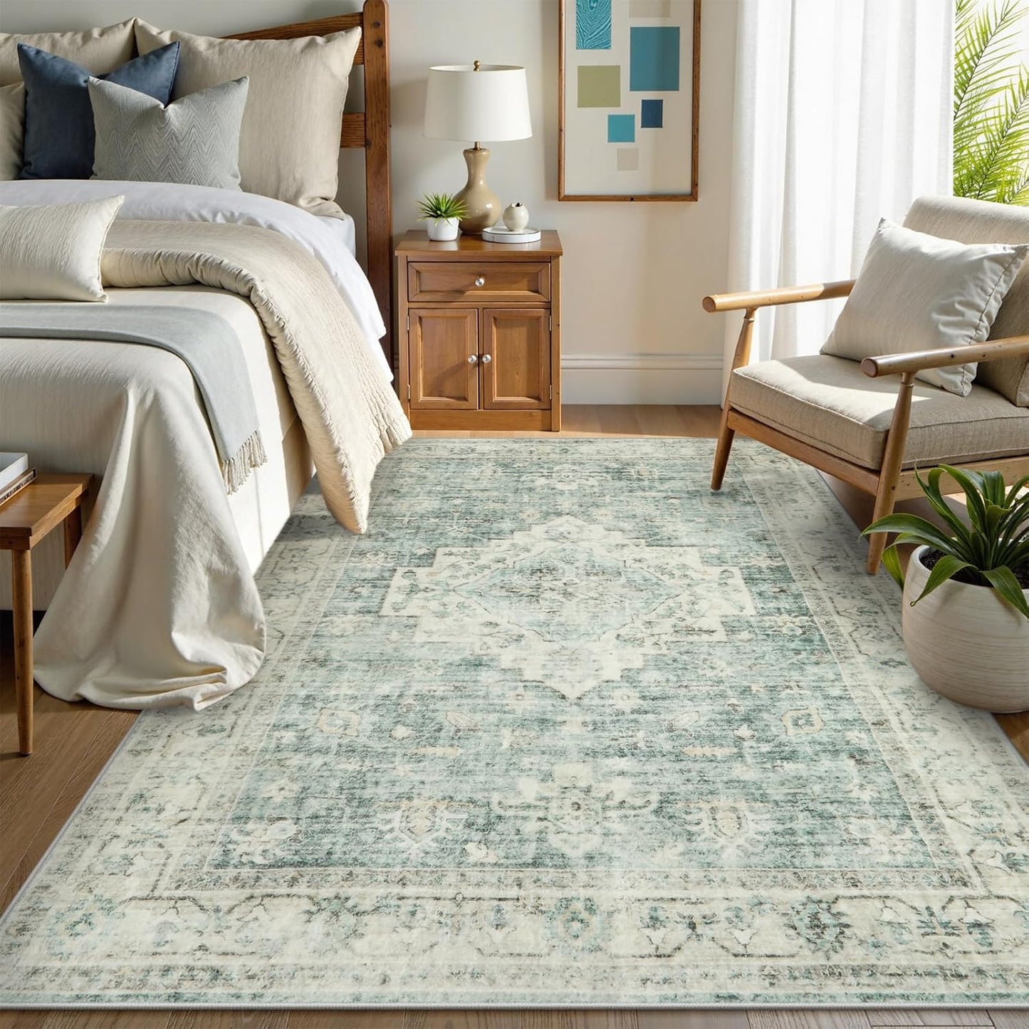 LIVEBOX 4x6 Washable Area Rug for Entryway Kitchen and More