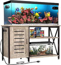 55-75 Gallon Fish Tank Stand with Power Outlets and Cabinet - Heavy