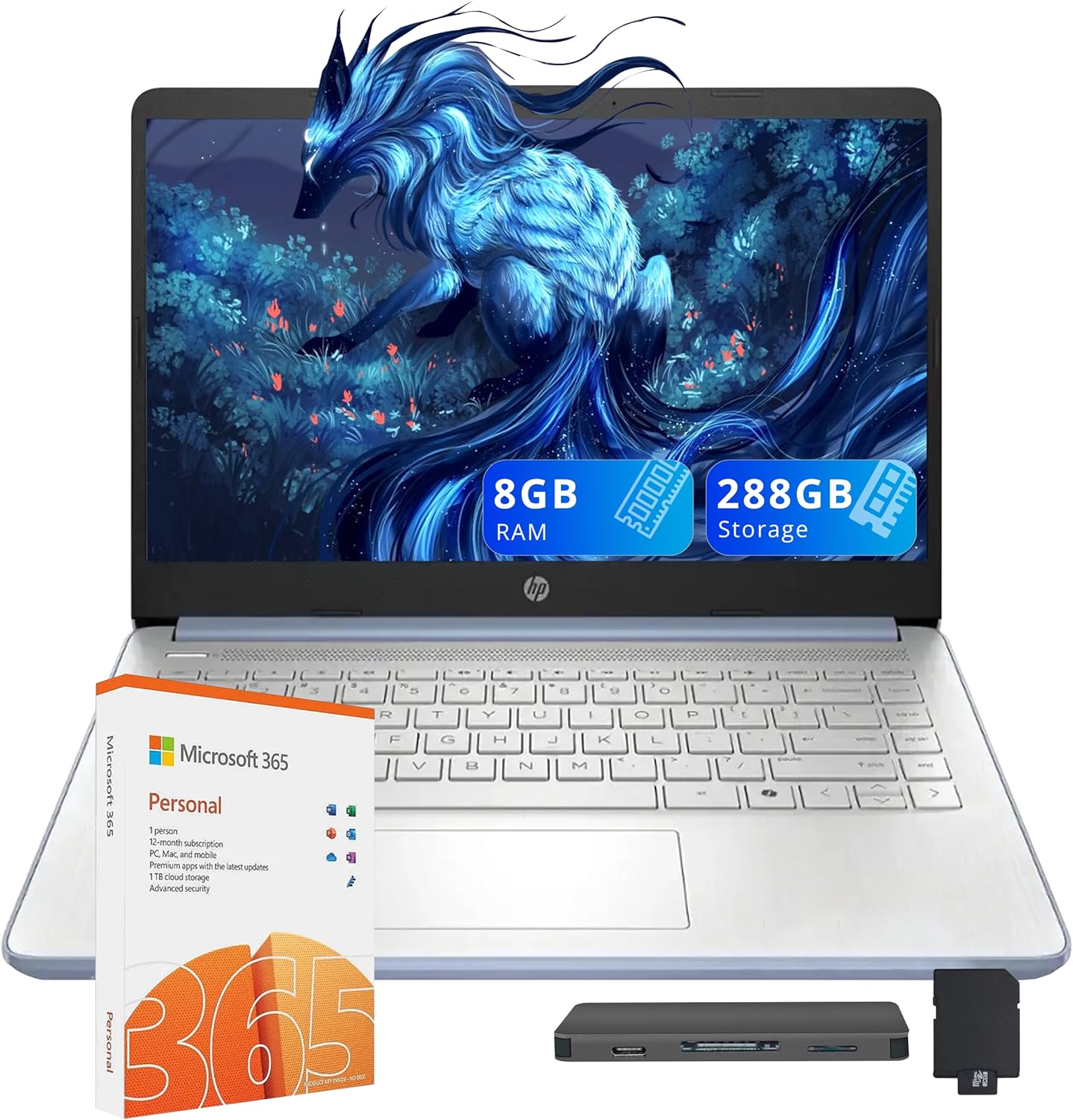 HP Stream 14 HD Laptop with Intel Processor and 288GB Storage