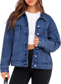 Oversized Womens Denim Jacket - Vintage 90s Casual Jean Coat