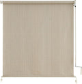 Outdoor Roller Shades Cordless Patio Roller Up Blinds - Sun & Privacy