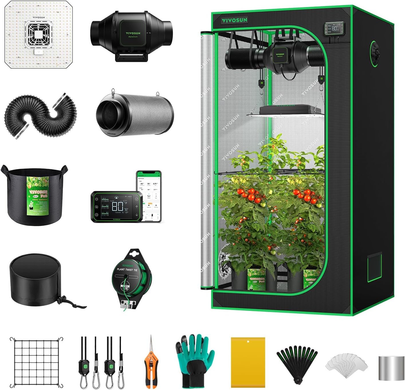 VIVOSUN Smart Grow Tent: WiFi, Automation, 150W LED