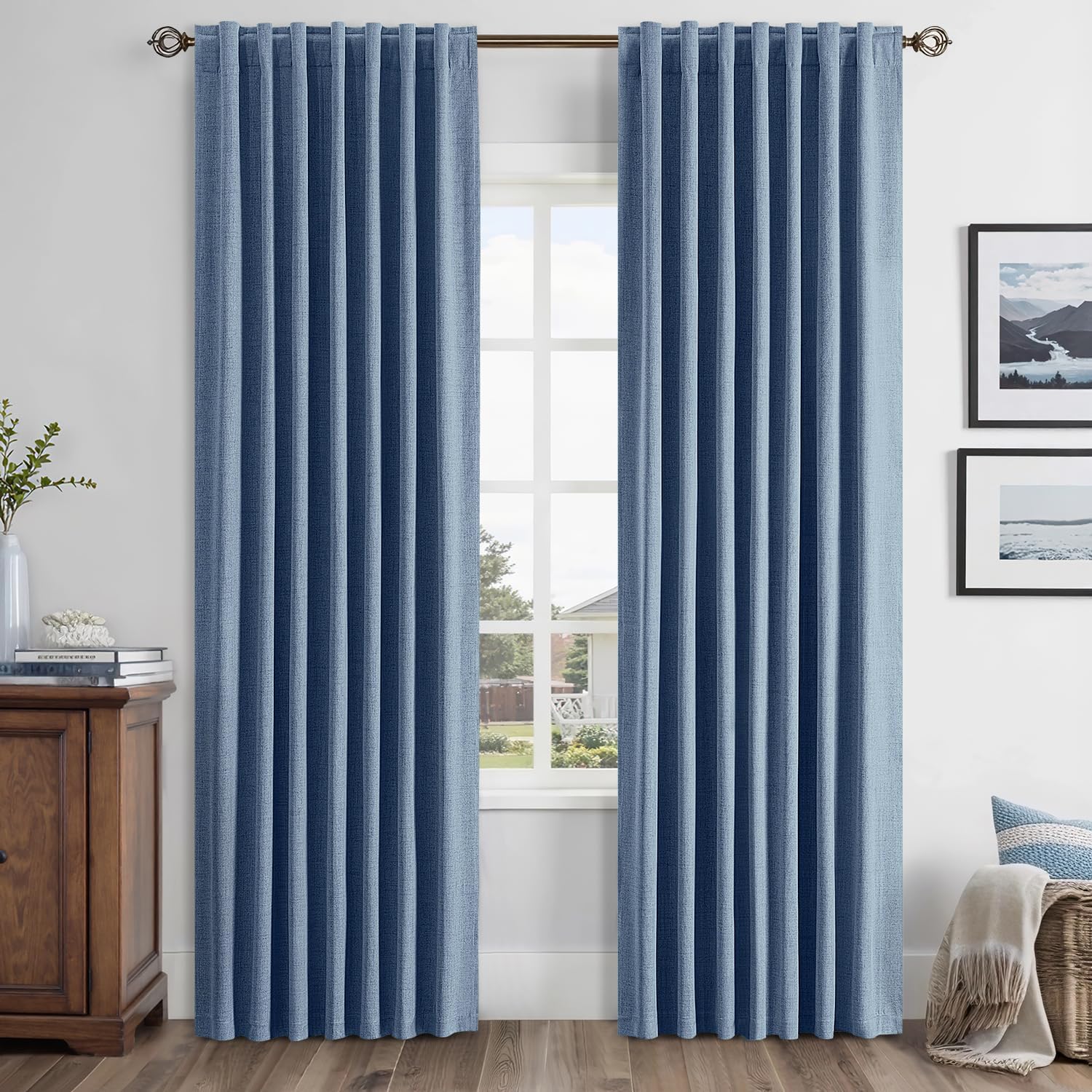 MIULEE 100% Blackout Linen Curtains for Luxurious Home Decor