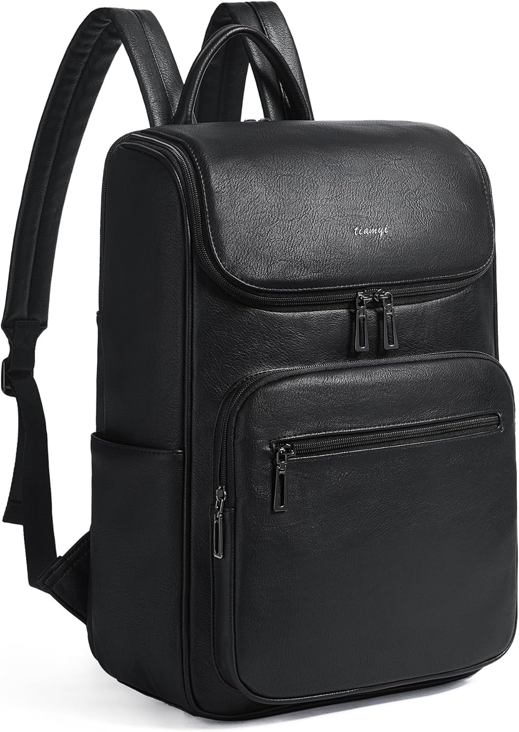 Stylish Computer Leather Backpack for Women with Laptop Compartment