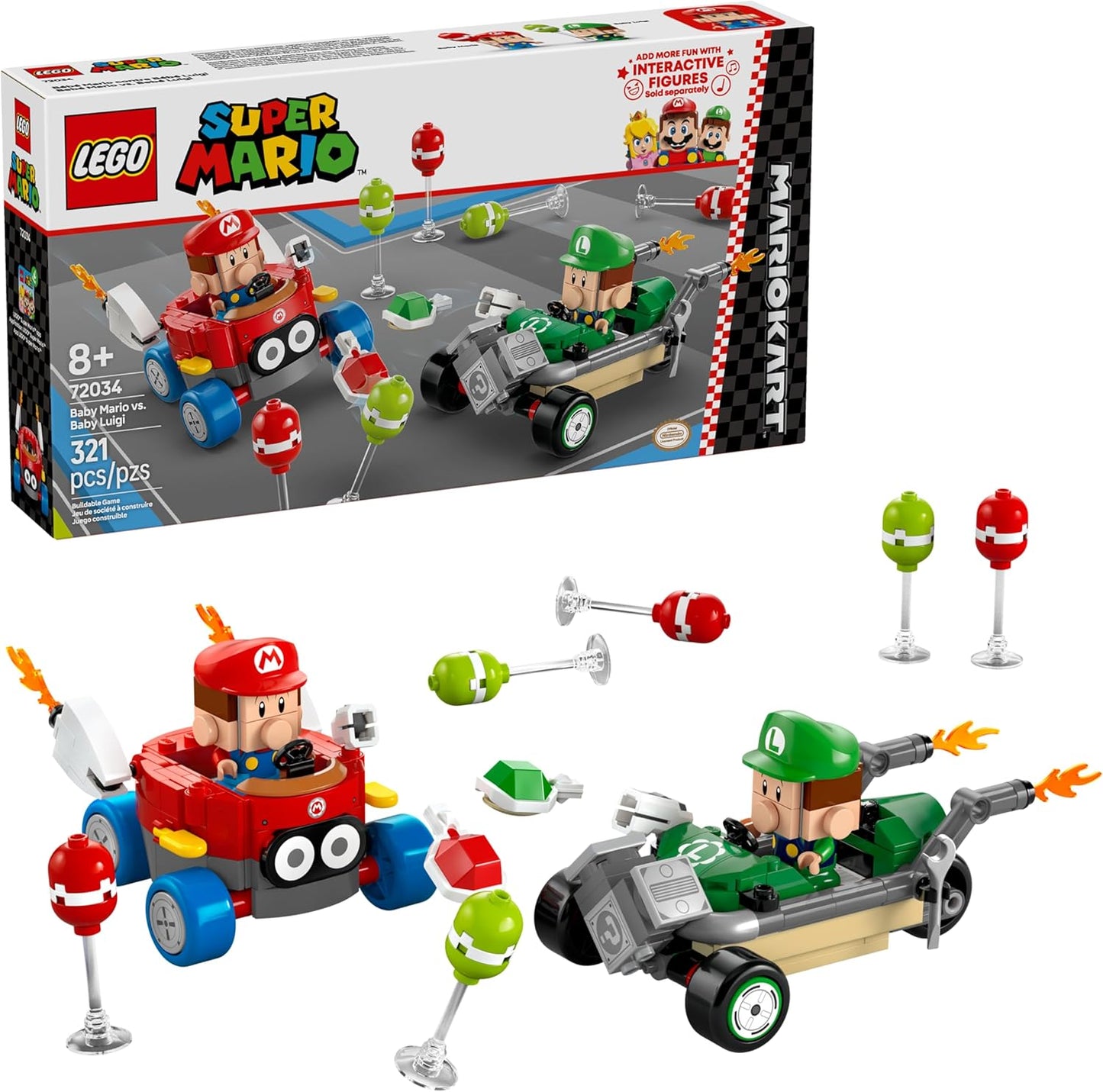 Nintendo LEGO Super Mario Kart Duel - Collectible Building Set - Ages 8+ - Birthday Gift Idea