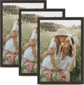 16x24 Frame Set of 3 Black Wood Grain Poster Frames - Gallery Ready