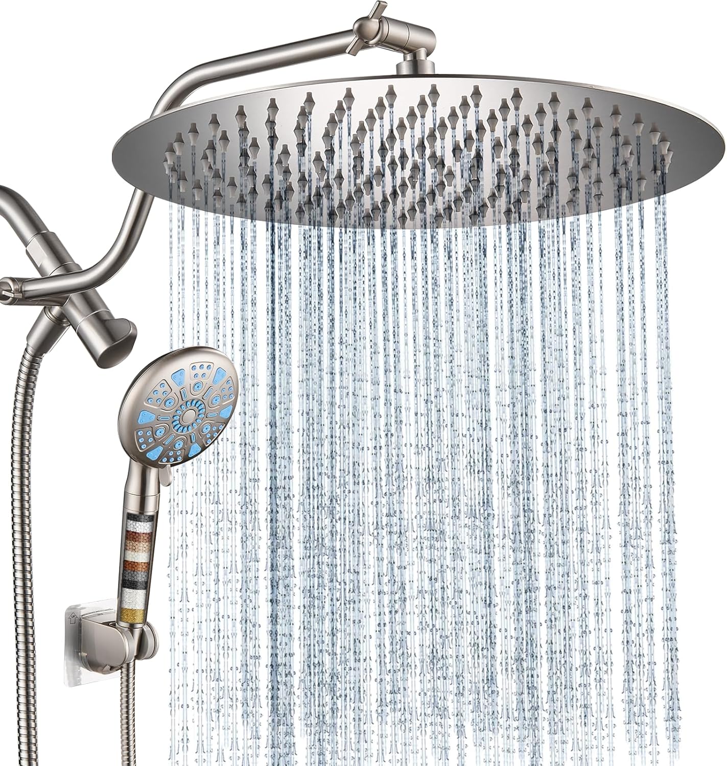 Cobbe 12 Inch All Metal Rain Shower Head with Handheld Spray