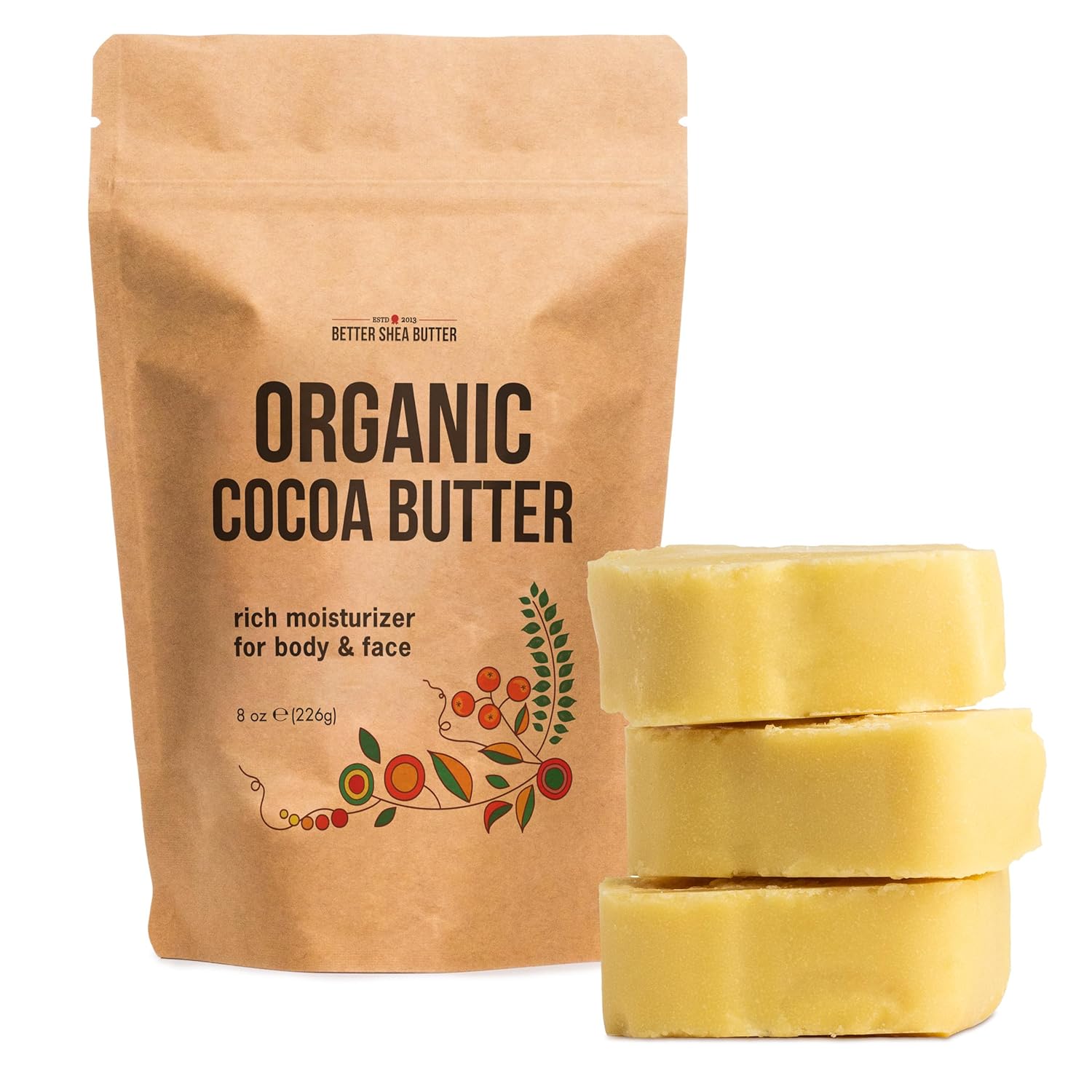 Organic Cocoa Butter Raw Unrefined for Scars and Stretch Marks