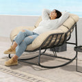 Oversized Egg Rocking Chair for Indoor/Outdoor - All-Weather Wicker
