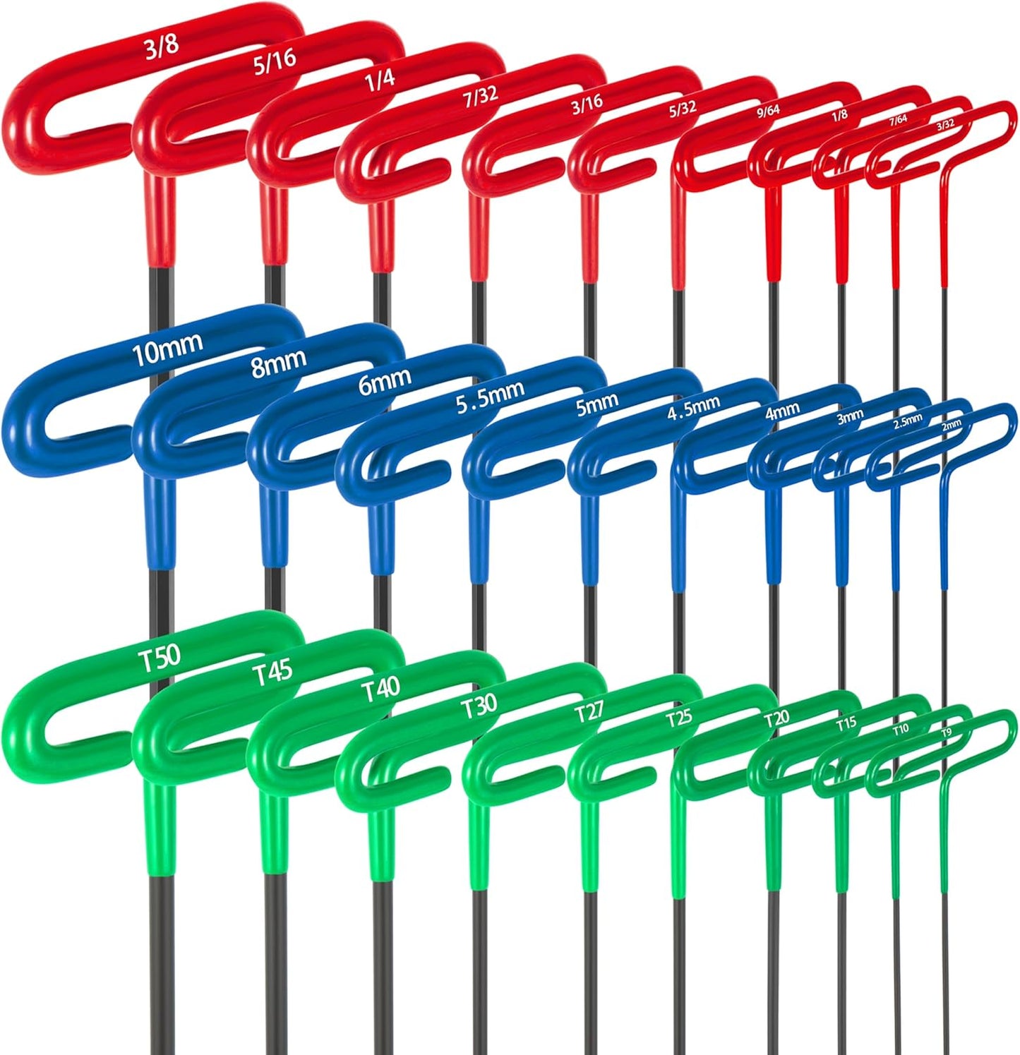 Dytert 30-Piece T Handle Allen Wrench Set for All Needs