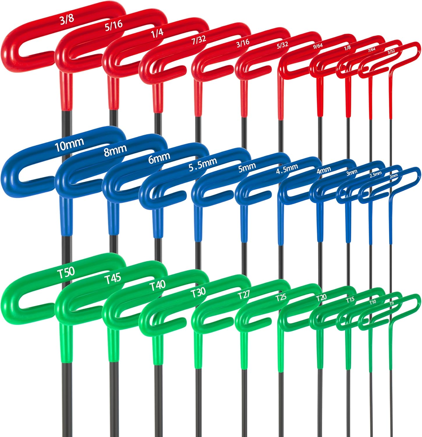 Dytert 30-Piece T Handle Allen Wrench Set for All Needs