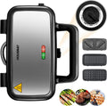 Housnat 3-in-1 Sandwich Maker, Versatile Removable Plates!