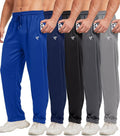 5 Pack Mens Sweatpants Open Bottom Joggers for Men - Lightweight Mesh