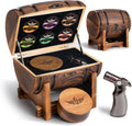 Whiskey Smoker Kit with Charred Wood Barrel - Stylish Cocktail Smoker