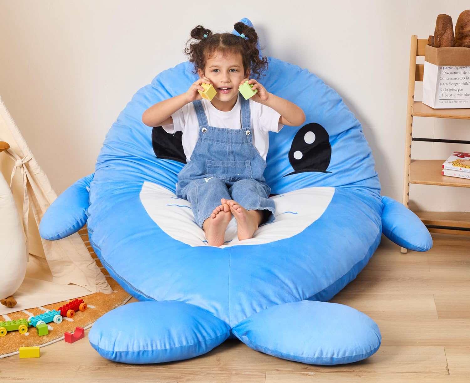 Dolphin Bean Bag Chair | Comfy Floor Cushion
