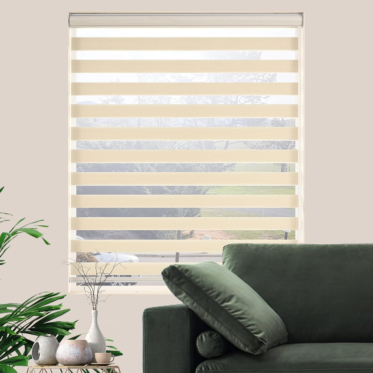 Zebra Blinds for Windows - Dual Layer Light Filtering Shades