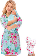 ECO BABY Mommy and Me Robe and Swaddle Set - Luxury Hospital Set