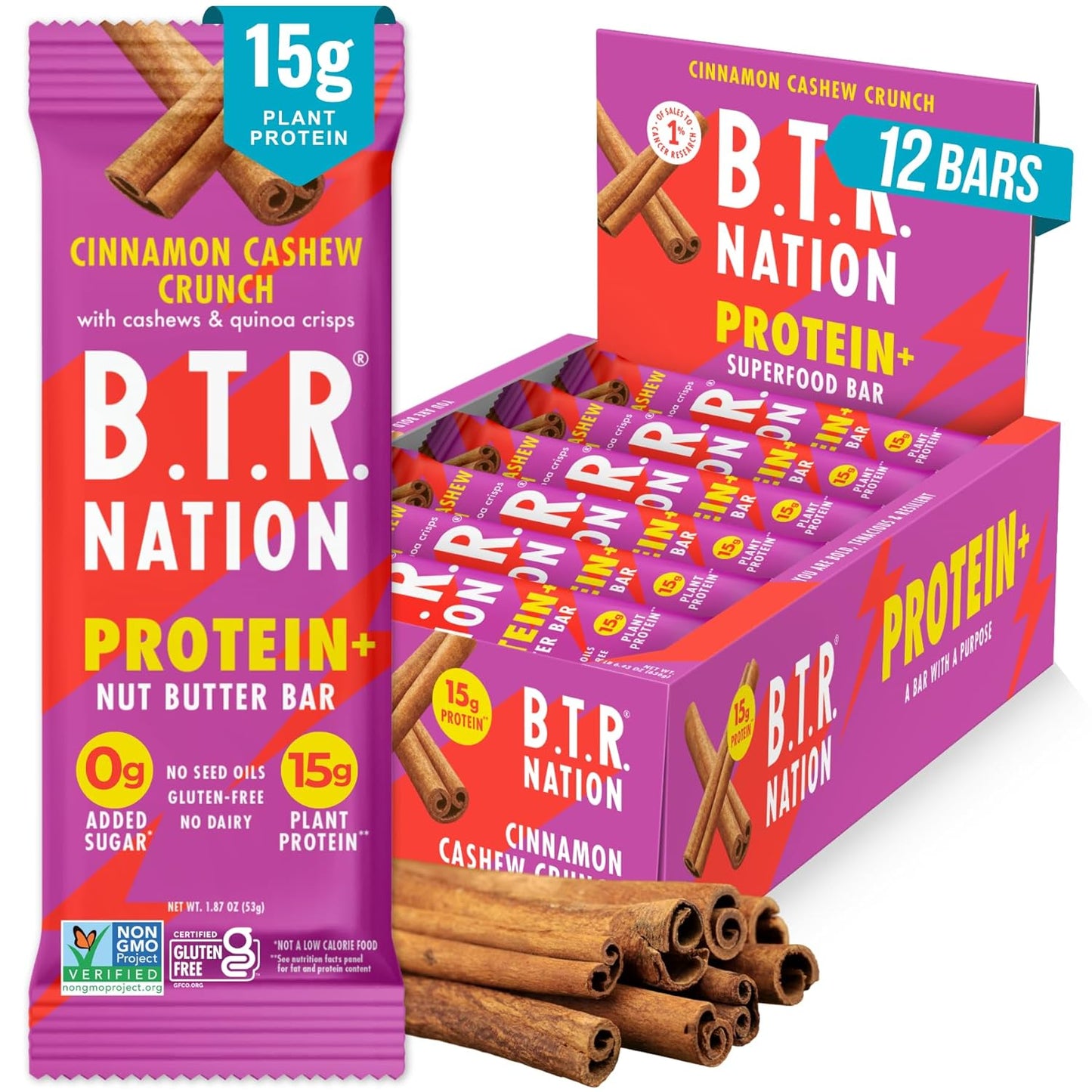 B.T.R. Vegan Keto Protein Bars - Superfood Boosted!