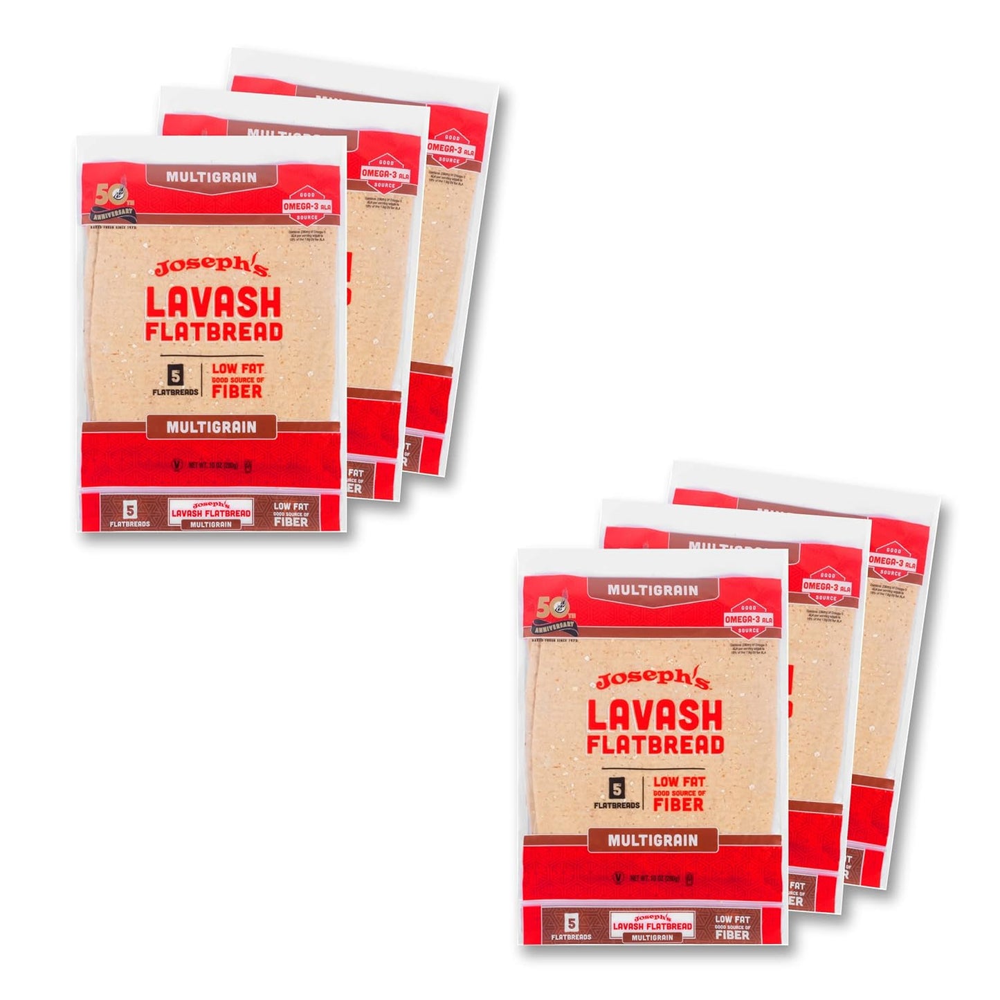 Joseph's Lavash Bread Value Pack - Multigrain, Low Carb Delight