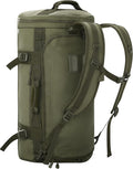 90L Dark Green Duffel Backpack - Large Water Resistant Travel Bag