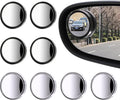 8 Pcs Blind Spot Mirrors for Car 1.97 in Round HD Convex Mirror - Wide