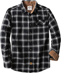Mens Flannel Shirt Long Sleeve Button Down - Warm, True to Size