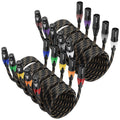 BEZOKABLE 6ft XLR Microphone Cable 10 Pack - Color Coded XLR Cables